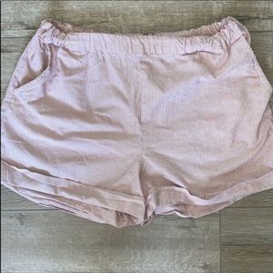 Forever 21 light pink pin stripe shorts